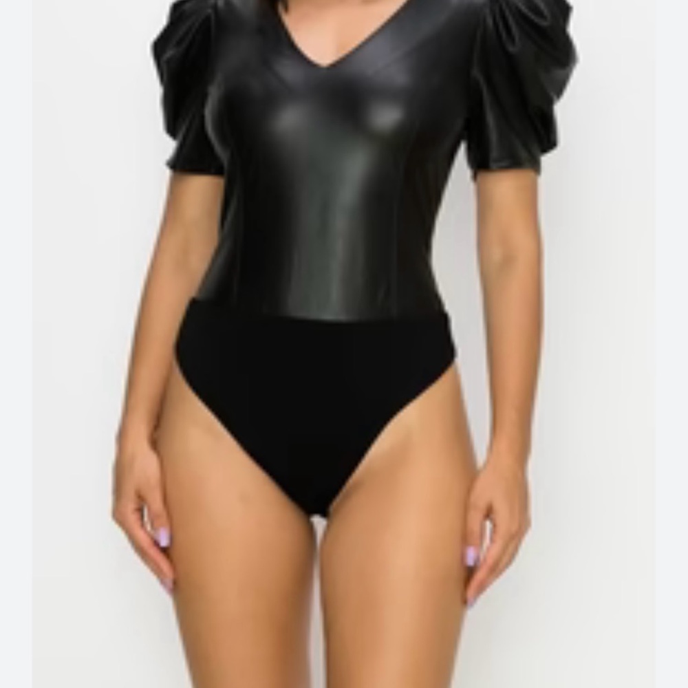 Flying Tomato Black Mesh Bodysuit size small